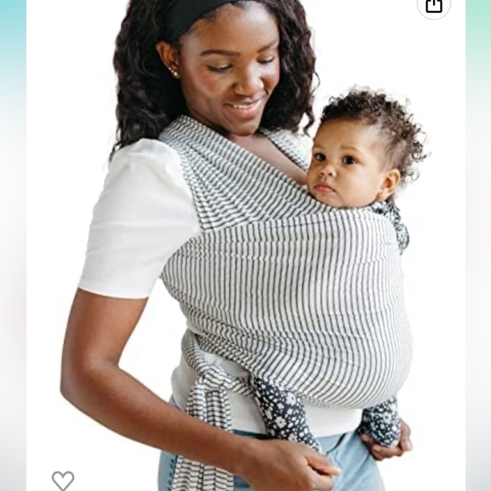 Solly Baby Wrap in black pinstripe